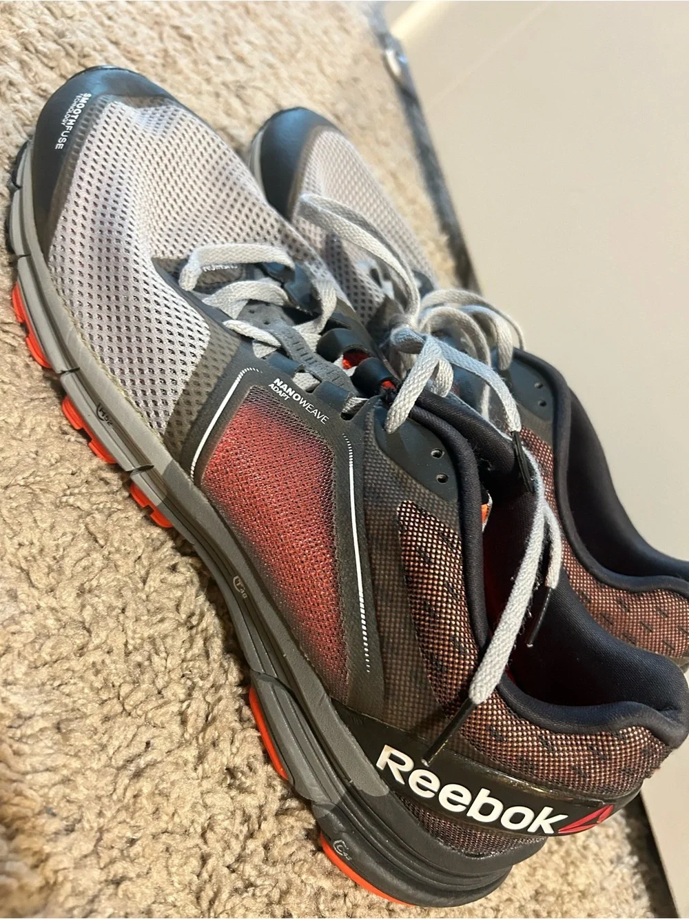 Reebok Men's Training Sneakers in Gray & Red